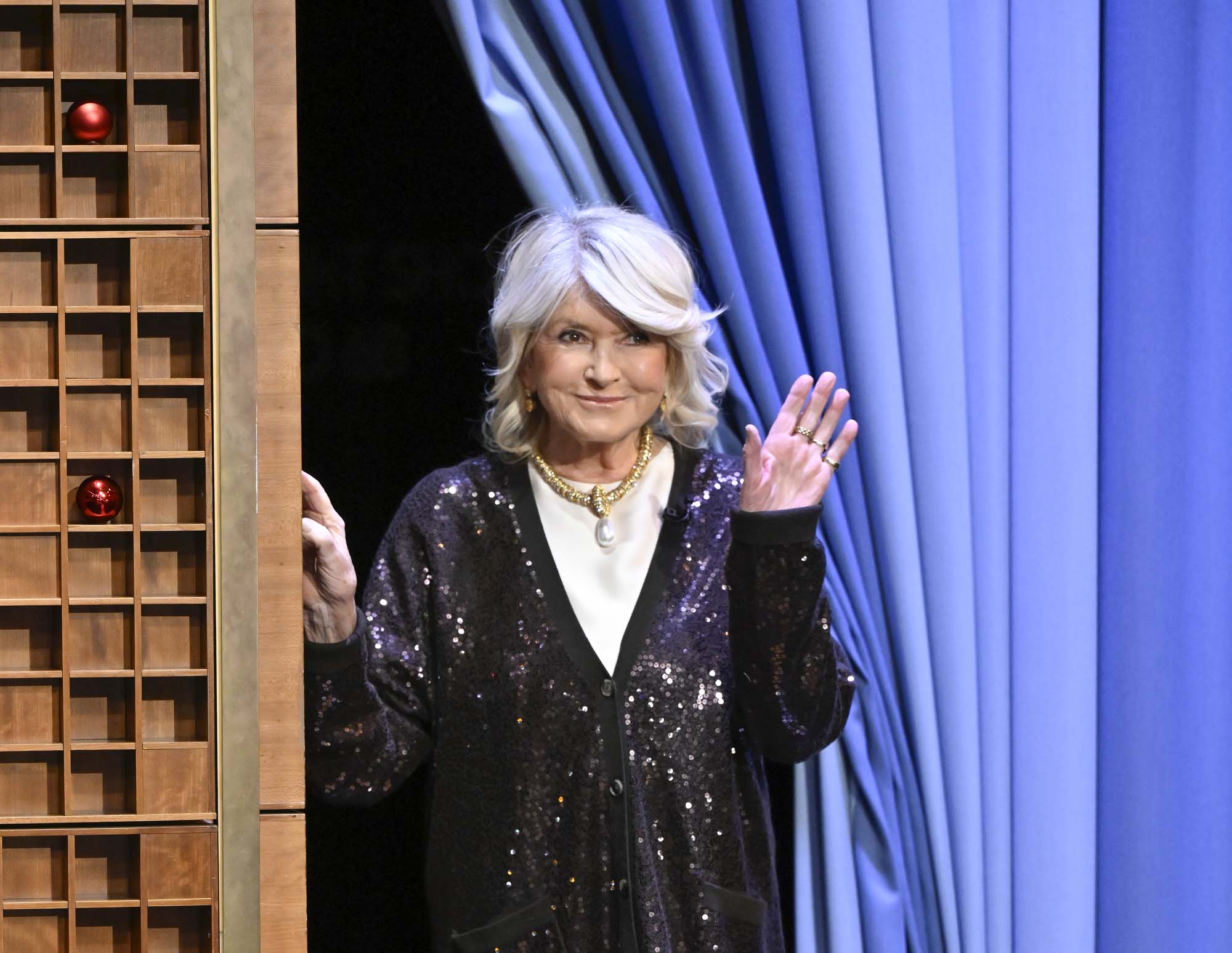 Η Martha Stewart στο Show του Jimmy Fallon στις 16 Δεκεμβρίου 2025.