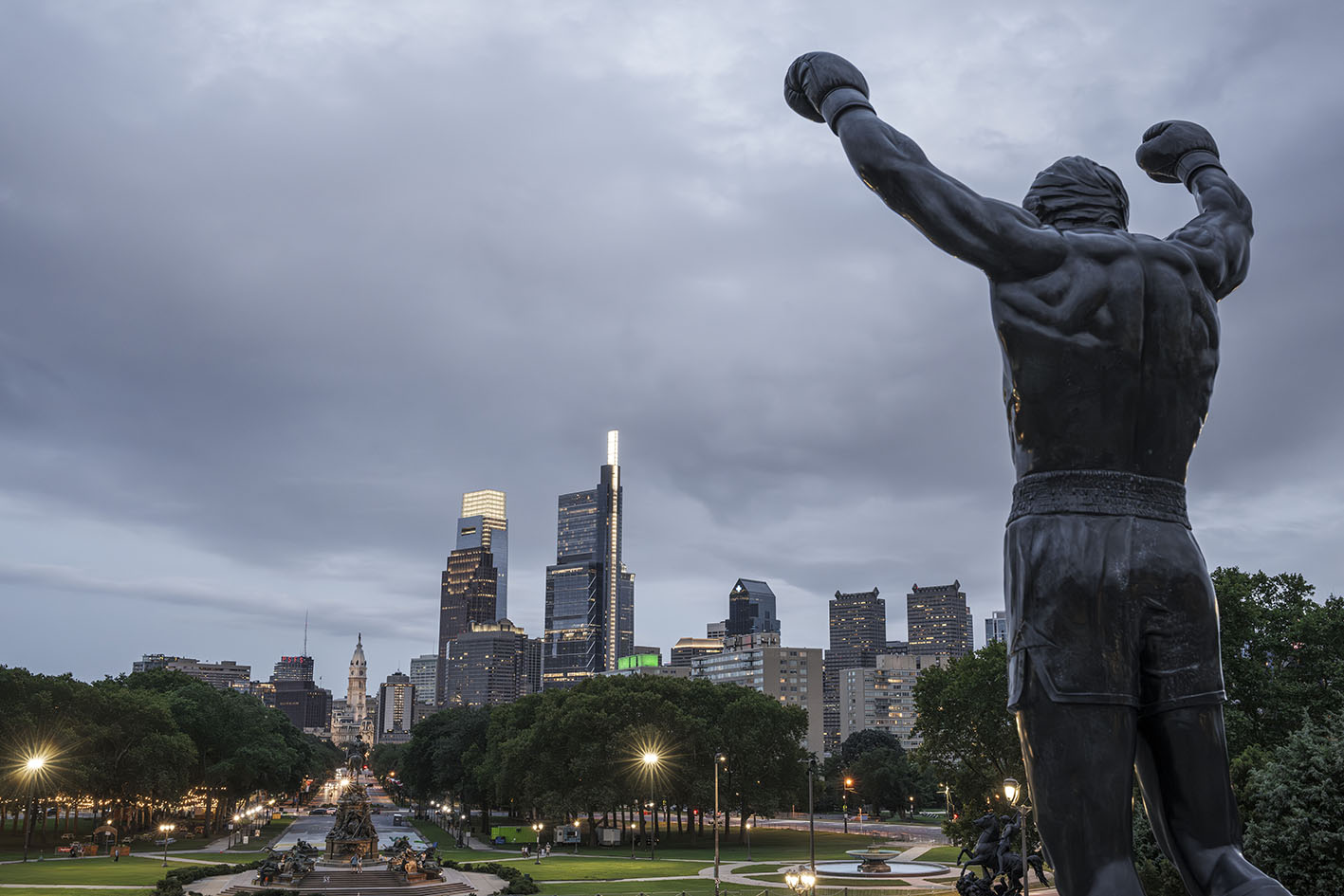 To άγαλμα του Ρόκι Μπαλμπόα στη Φιλαδέλφεια.
