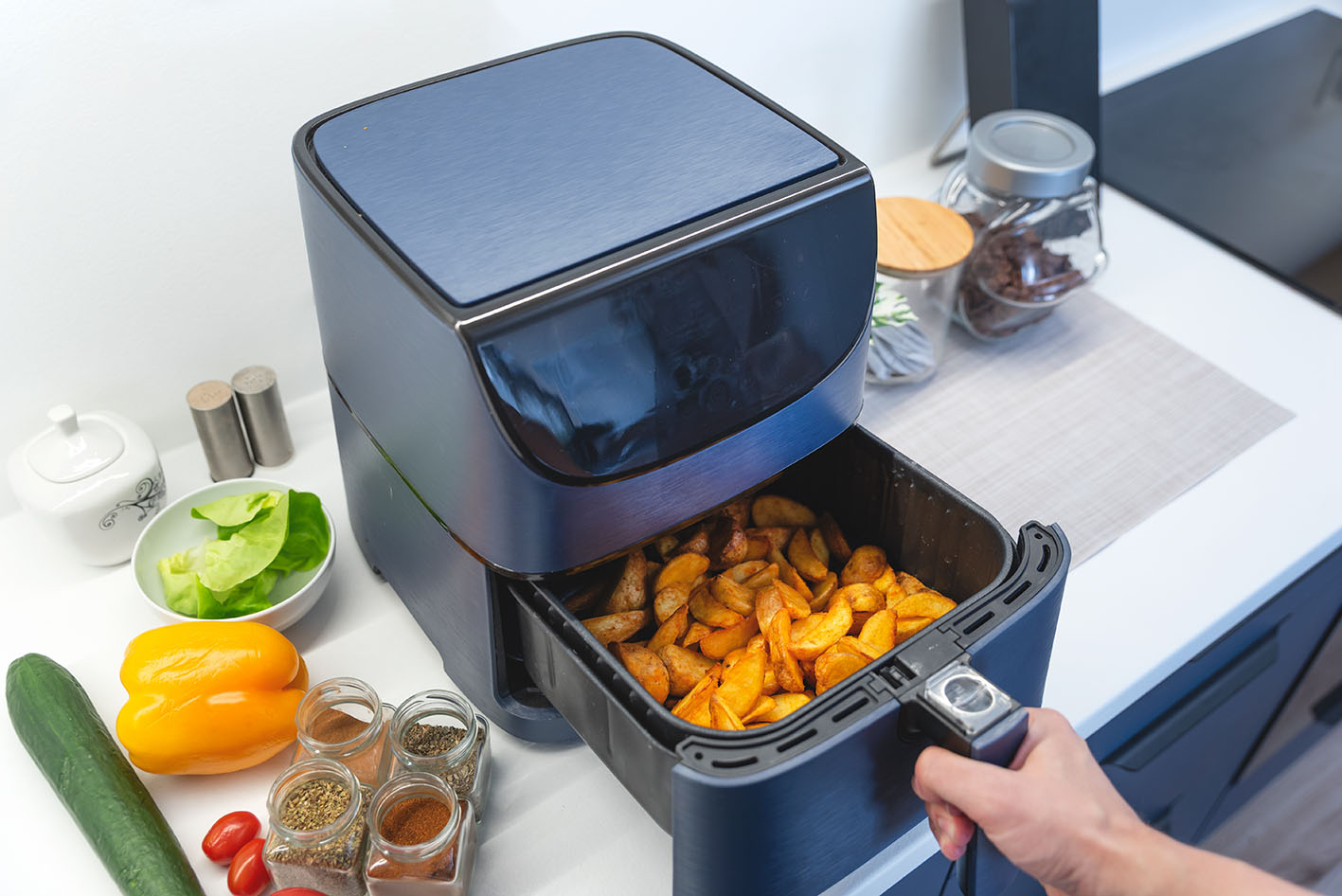 Air Fryer με φαγητό έτοιμο