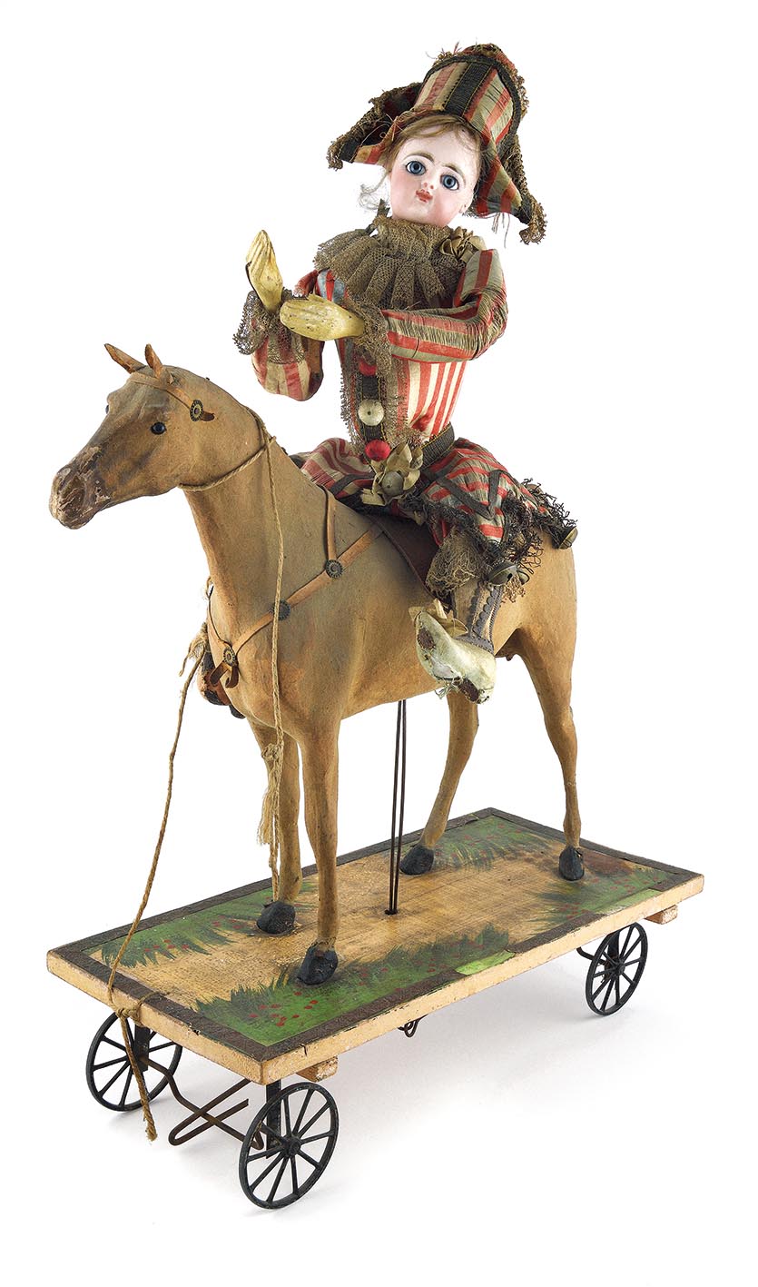 Μηχανικό παιχνίδι «Ο Punch σε συρόμενο άλογο», του F. Gaultier (κεφάλι) • Γαλλία, περ. 1890 • 53 εκ. (ύψος) • Μουσείο Μπενάκη, ΤΠΠ_82 δωρεά Μαρίας Αργυριάδη.