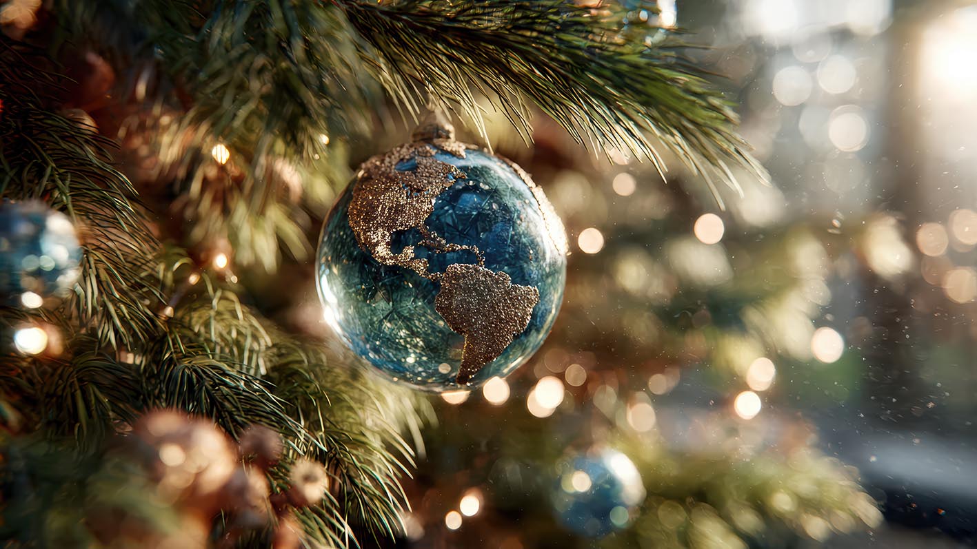 Χριστουγεννιάτικη γλόμπος/γη