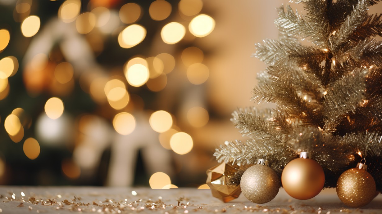 Χριστουγεννιάτικο δέντρο με λαμπιόνια