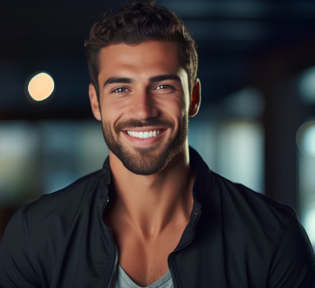 χαμογελαστός άντρας