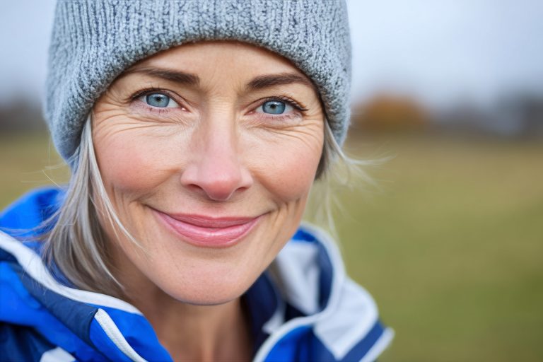 Γυναίκα μέσης ηλικίας χαμογελά