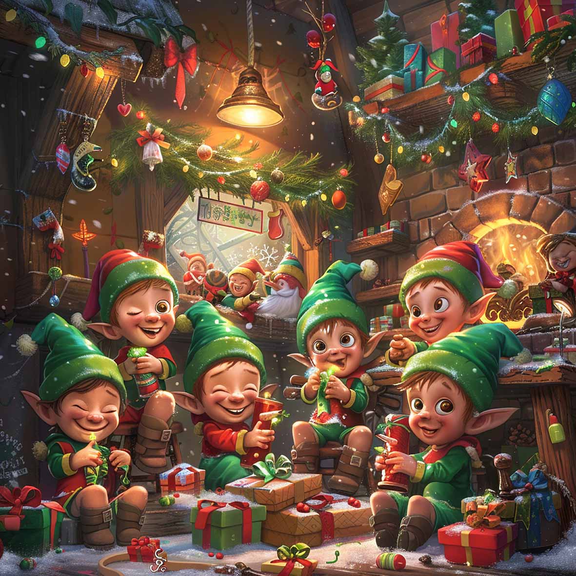 Τα ξωτικά του Αη Βασίλη με δώρα