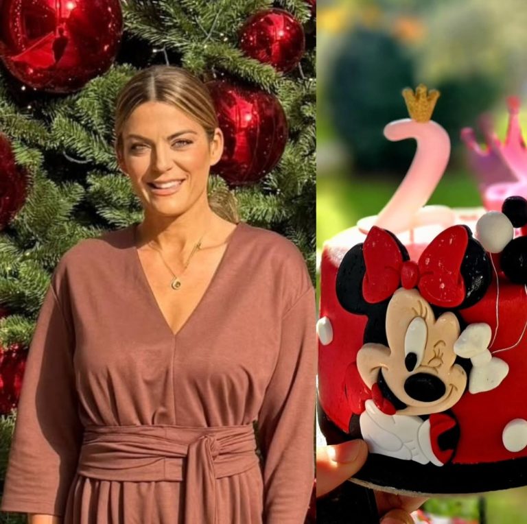Χριστίνα Βραχάλη και τούρτα Minnie για την κόρη της