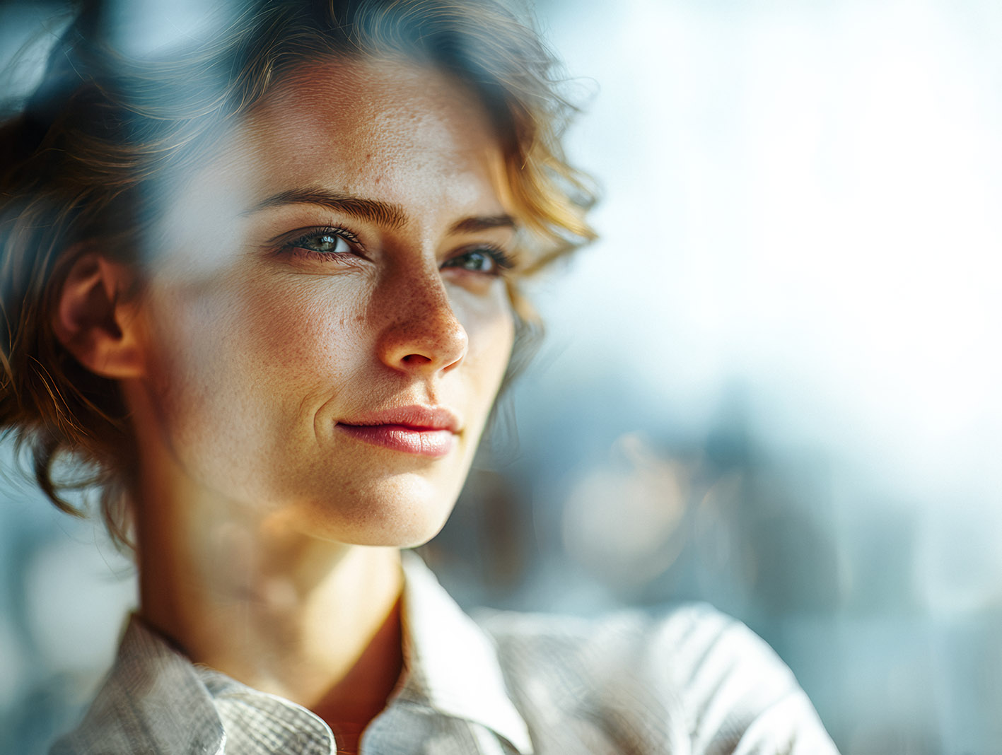 Κοντινό σε πρόσωπο γυναίκας