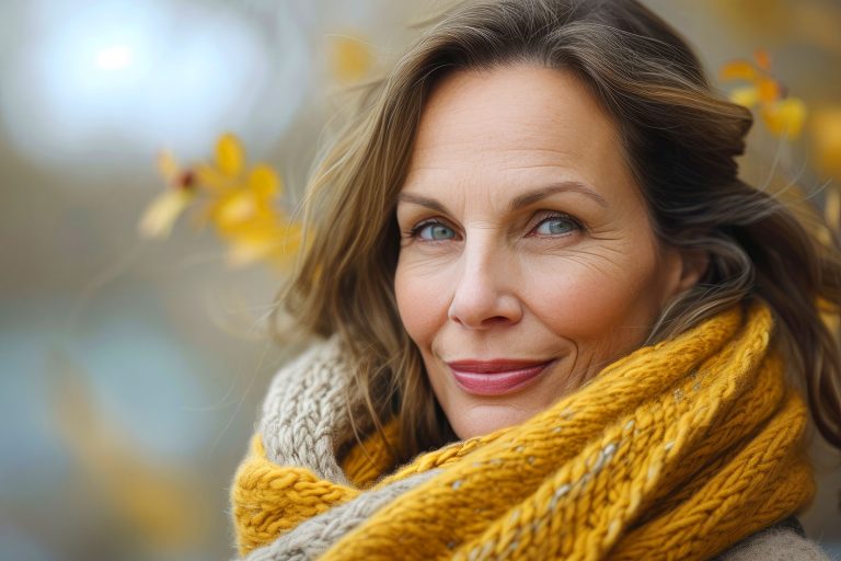 Γυναίκα στη φύση το φθινόπωρο