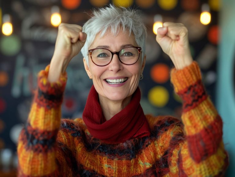 Γυναίκα μέσης ηλικίας χαρούμενη.