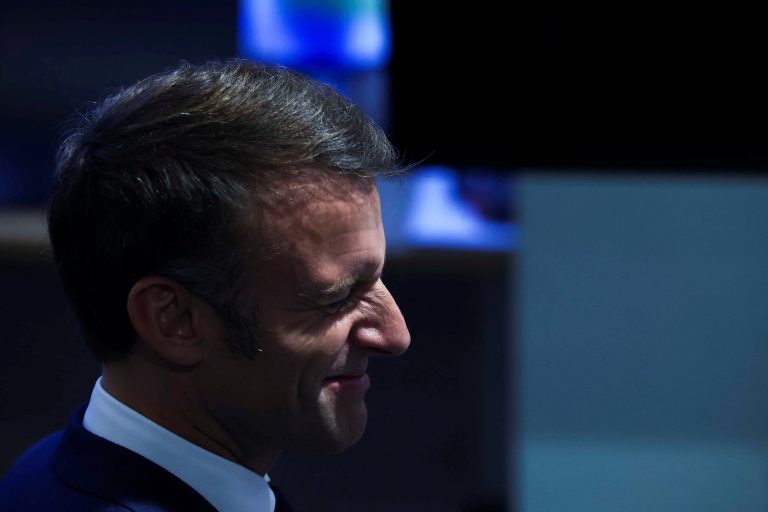 O Emmanuel Macron σε συνάντηση στο πλαίσιο των Ολυμπιακών Αγώνων στο Παρίσι, 27 Ιουλίου 2024