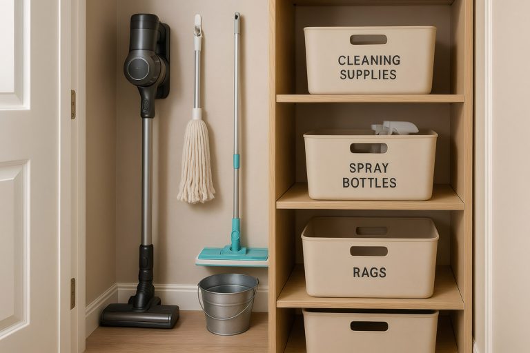 Χώρος που φυλάσσονται τα είδη καθαρισμού και οι σκούπες