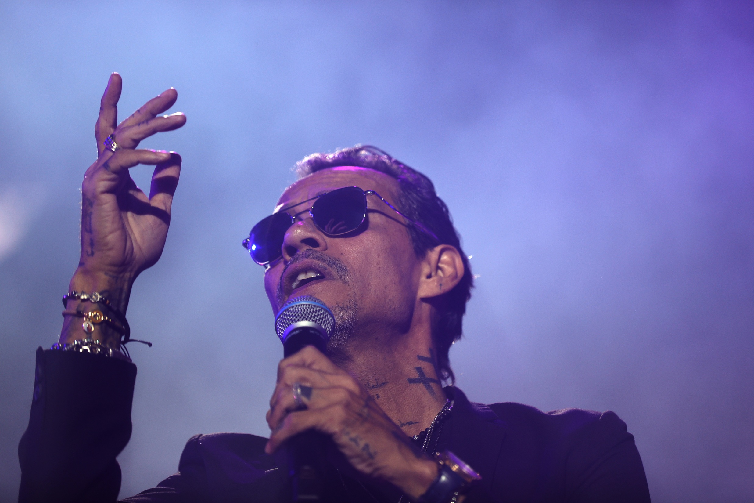 O Marc Anthony τραγουδά στη Λα Κορούνια της Ισπανίας, 13 Ιουλίου 2025