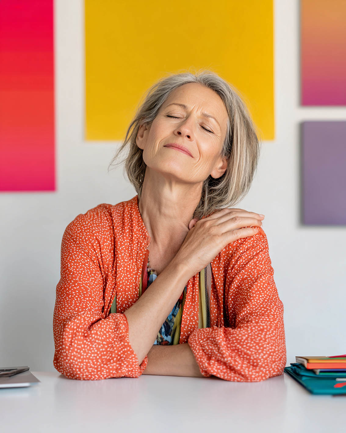 Γυναίκα μέσης ηλικίας αισθανεται πόνο ή απλώς σκέφτεται