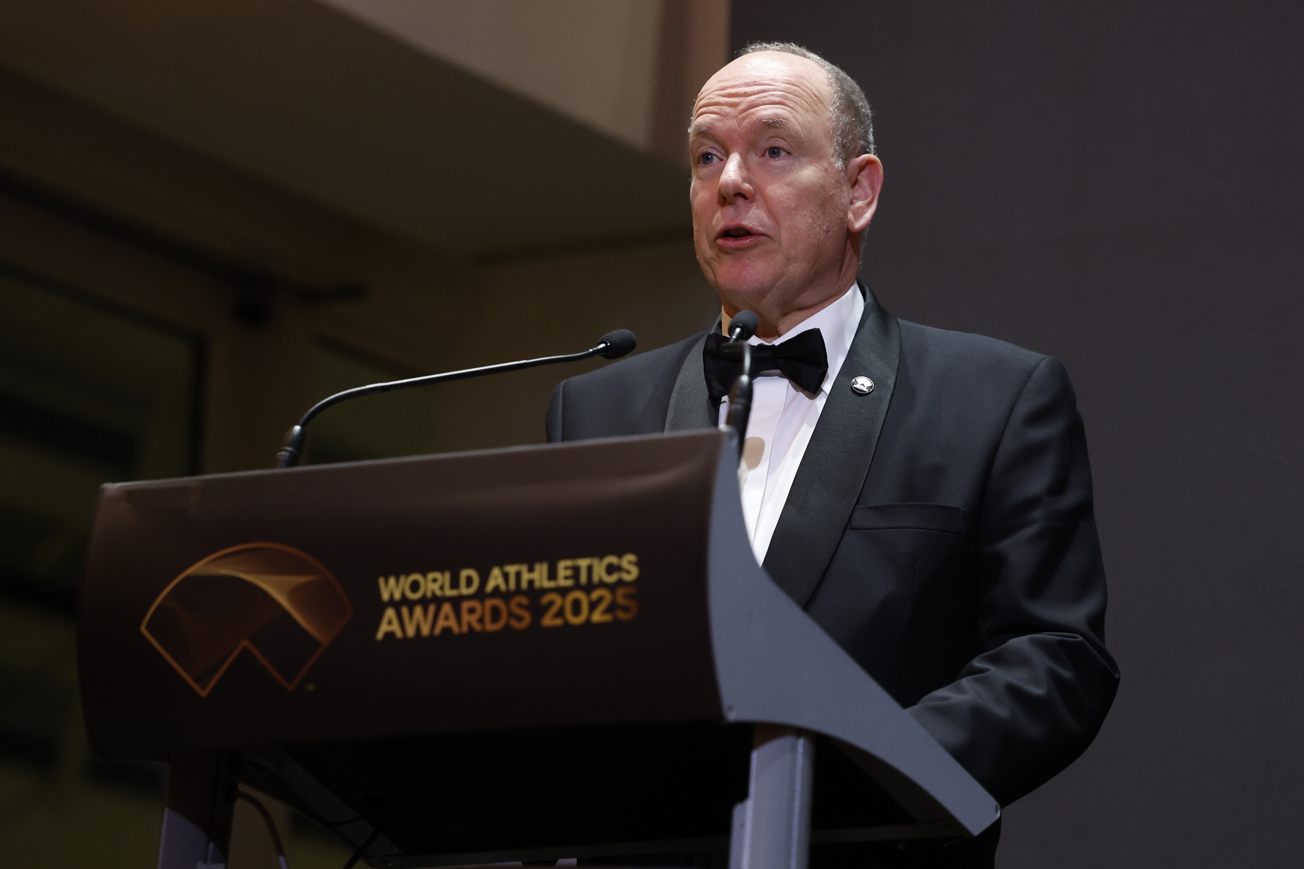 O πρίγκιπας Αλβέρτος του Μονακό στη διάρκεια των World Athletics Awards στο Monaco Yacht Club, 30 Νοεμβρίου 2025