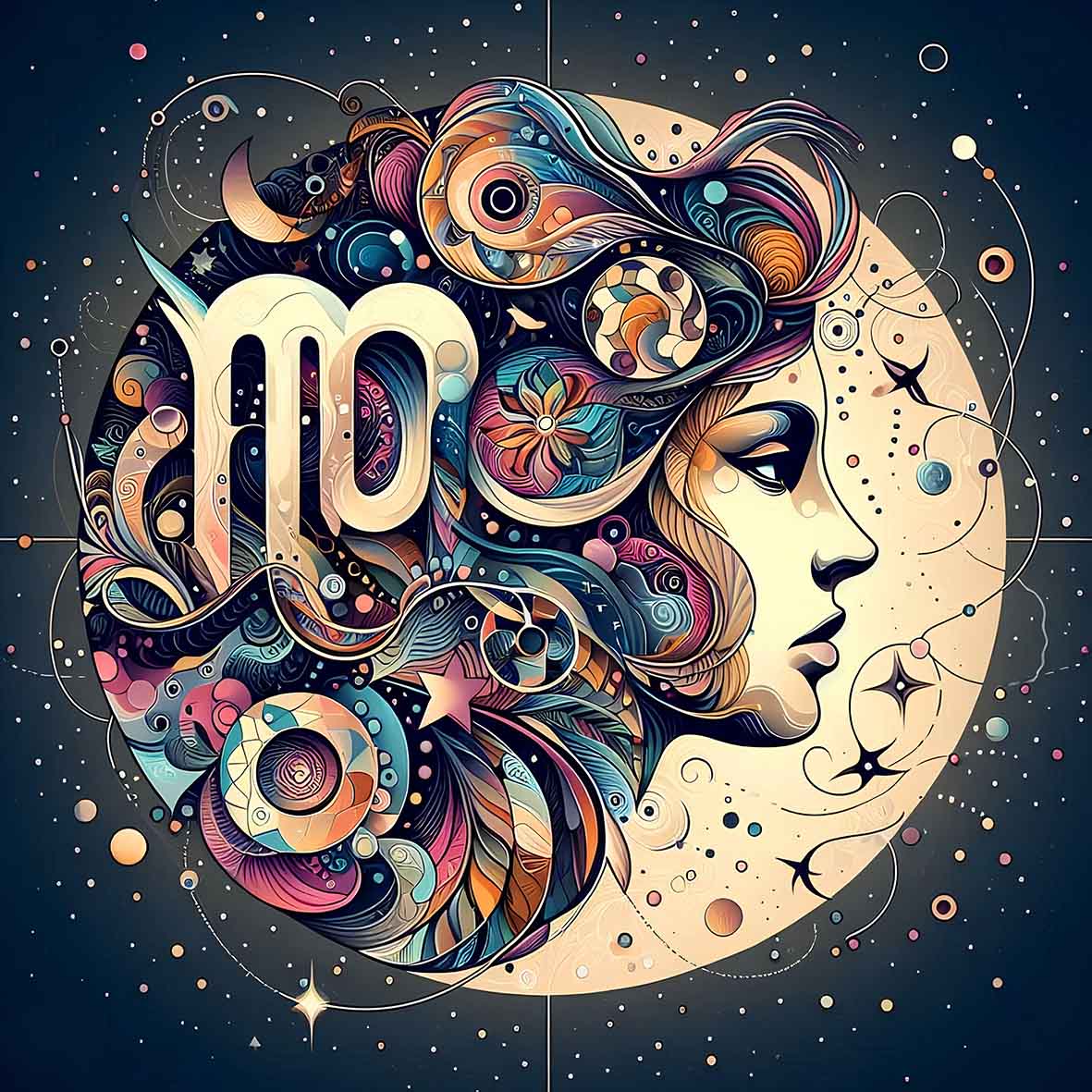 Το ζώδιο της Παρθένου σε digital illustration