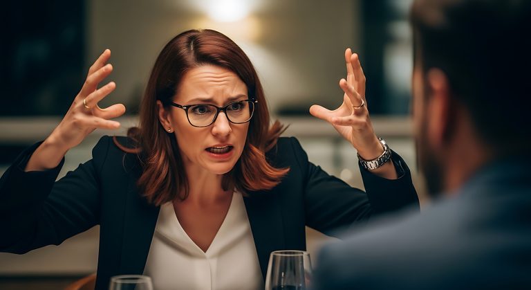 Γυναίκα καβγαδίζει με τον σύντροφό της ή με συνάδελφό της