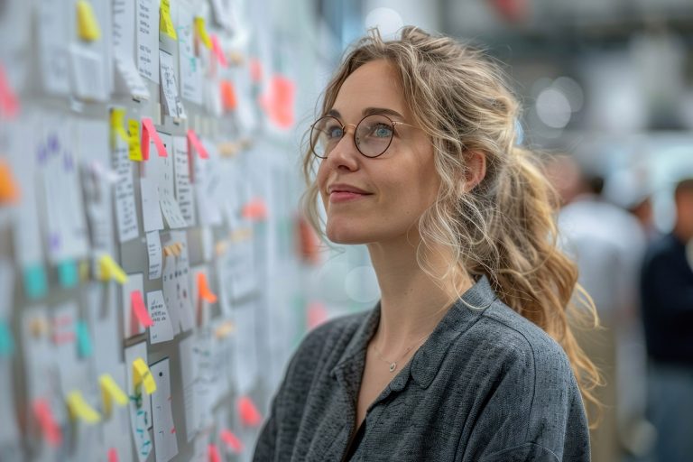 Γυναίκα στο γραφείο βρίσκει λύσεις