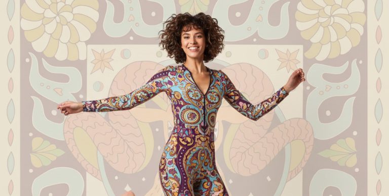 Γυναίκα χαρούμενη χοροπηδά.