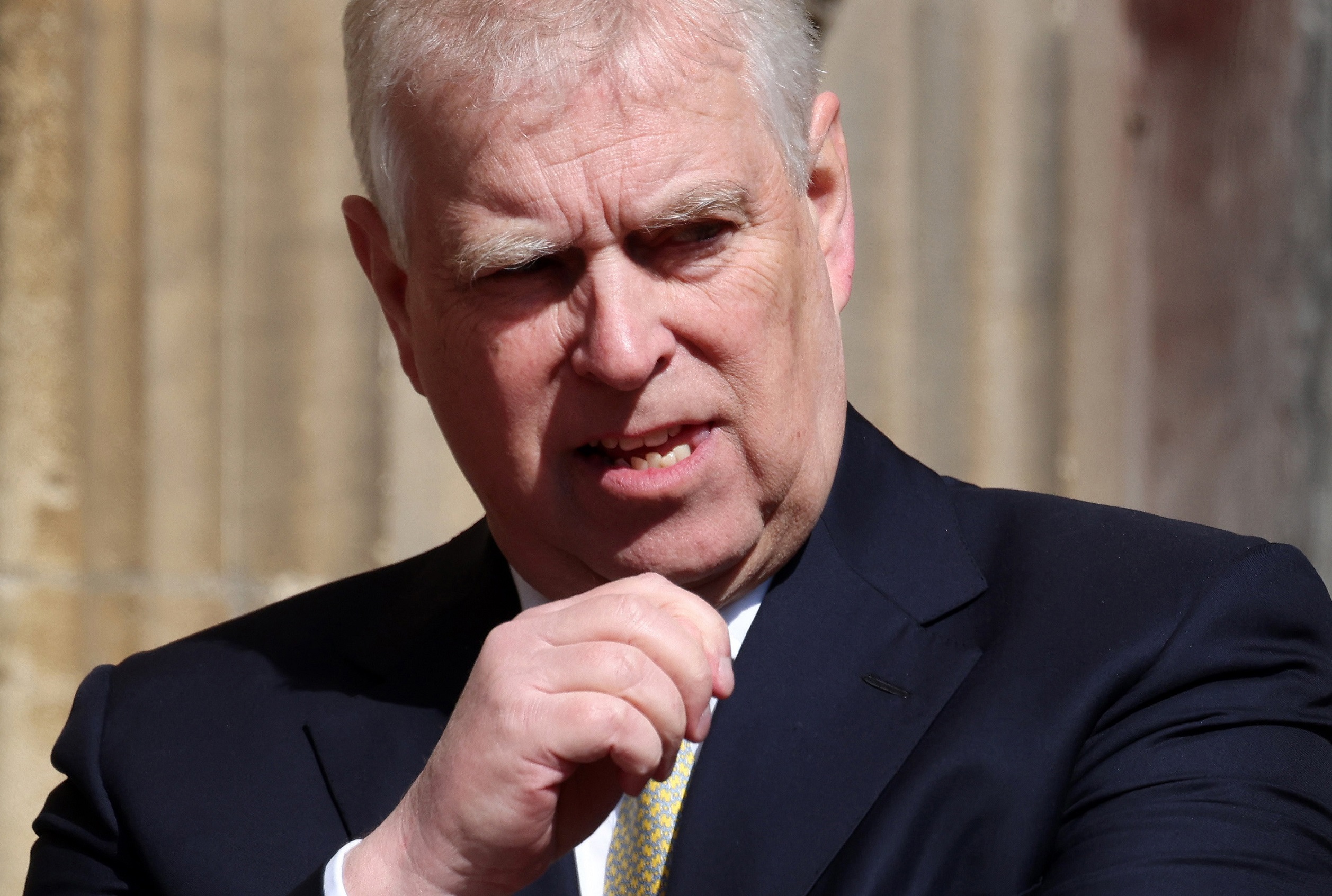 O πρίγκιπας Andrew στην πασχαλινή λειτουργία στο Κάστρο του Ουίνδσορ, 20 Απριλίου 2025