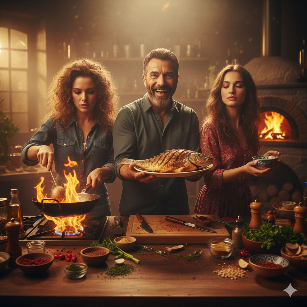 Tα τρία ζώδια σεφ Κριός Λέων και Ιχθύς. Οι ηφαιστειακοί και αυθόρμητοι.