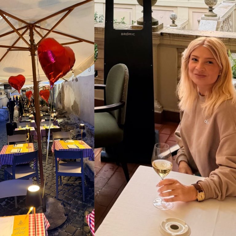 Η Φαίη Σκορδά στη Ρώμη για την ημέρα του Αγίου Βαλεντίνου.