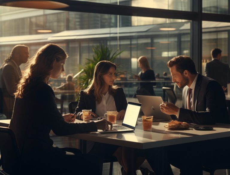 Team-working σε καφετέρια