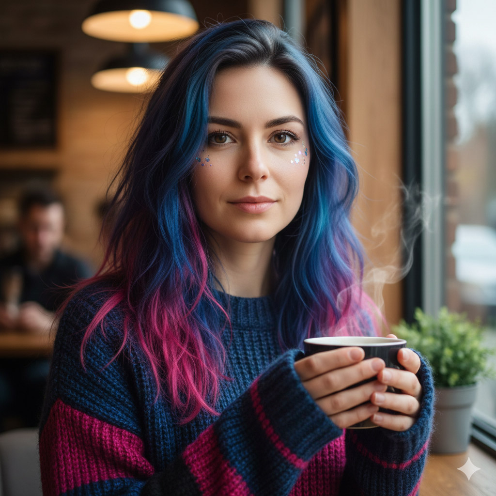 Γυναίκα πίνει καφέ