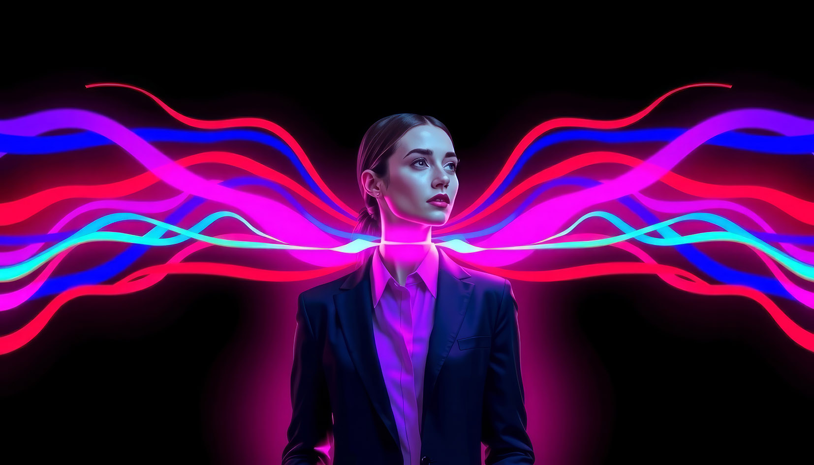 Γυναίκα με χρώματα αύρας