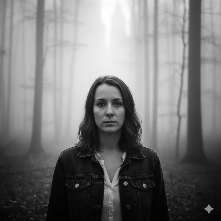 εσωτερική πυξίδα ψυχολογία - Γυναίκα μας κοιτάζει ενώ περπατά στην ομίχλη