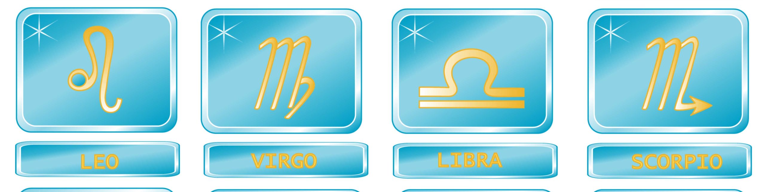 Τέσσερα ζώδια Λέων Παρθένος Ζυγός και Σκορπιός