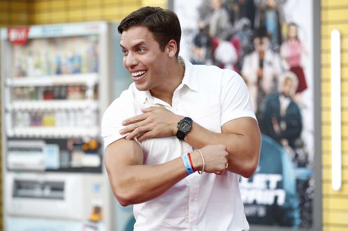 O Joseph Baena, γιος του Arnold Schwarzenegger, στην πρεμιέρα της ταινίας "Bullet Train" στο Regency Village Theater του Λος Άντζελες, 1 Αυγούστου 2022