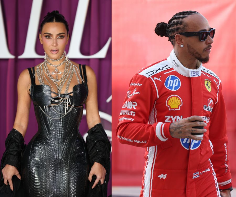 Η Kim Kardashian ποζάρει στο κόκκινο χαλί για την πρεμιέρα της νέας σειράς της Disney «All's Fair» στο Λονδίνο, Βρετανία, στις 22 Οκτωβρίου 2025. / Ο Lewis Hamilton, περπατά μπροστά από τις προ-σεζόν δοκιμές της Formula 1 στο Διεθνές Αυτοκινητοδρόμιο του Μπαχρέιν, στις 11 Φεβρουαρίου 2026.