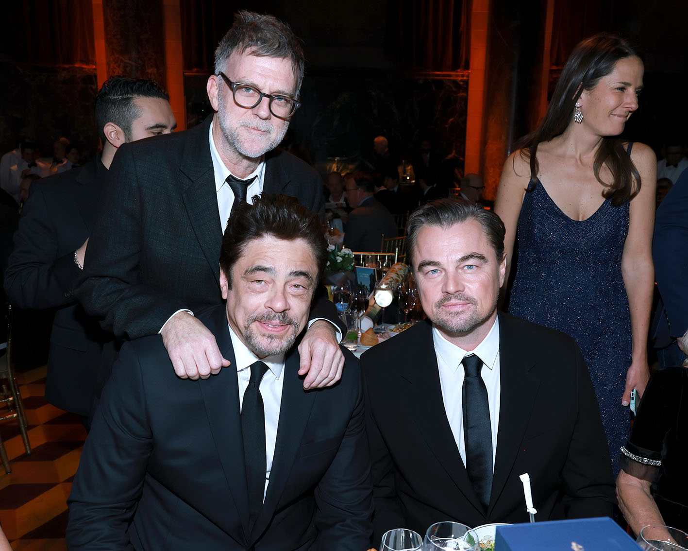 Oι Paul Thomas Anderson, Benicio del Toro και ο Leonardo DiCaprio στο ετήσιο γκαλά απονομής των βραβείων του Εθνικού Συμβουλίου Κριτικών στην οδό Cipriani 42nd Street στις 13 Ιανουαρίου 2026 στη Νέα Υόρκη.