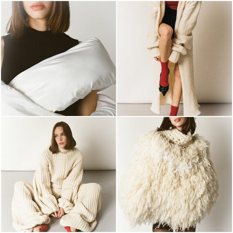 γυναίκα με πολλά διαφορετικά ρούχα