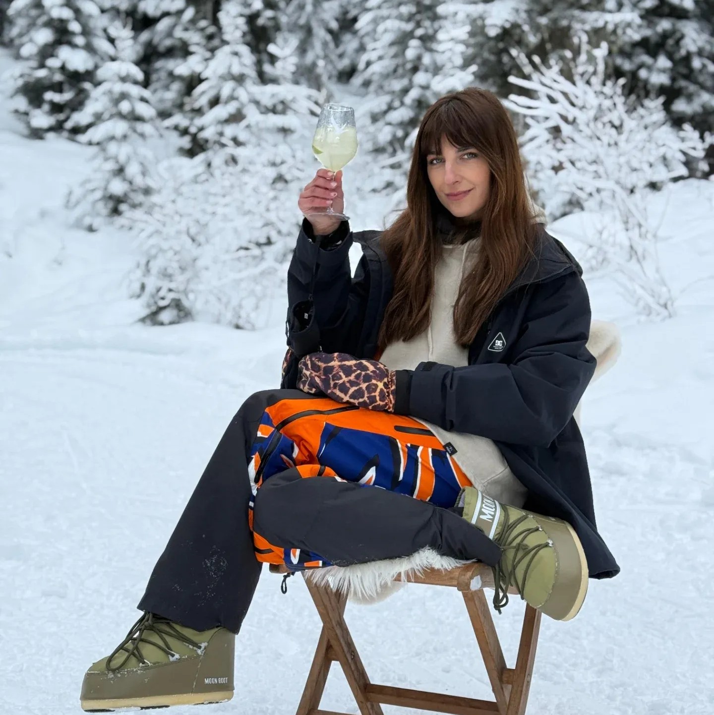 Η Βασιλική Ρούσσου στα χιόνια