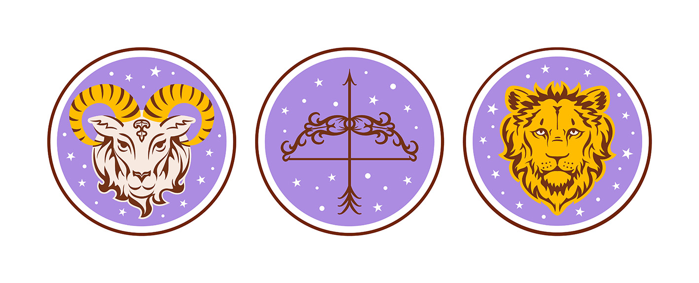 Τα τρία ζώδια Κριός Λέων και Τοξότης - Οι φλογεροί διαισθητικοί