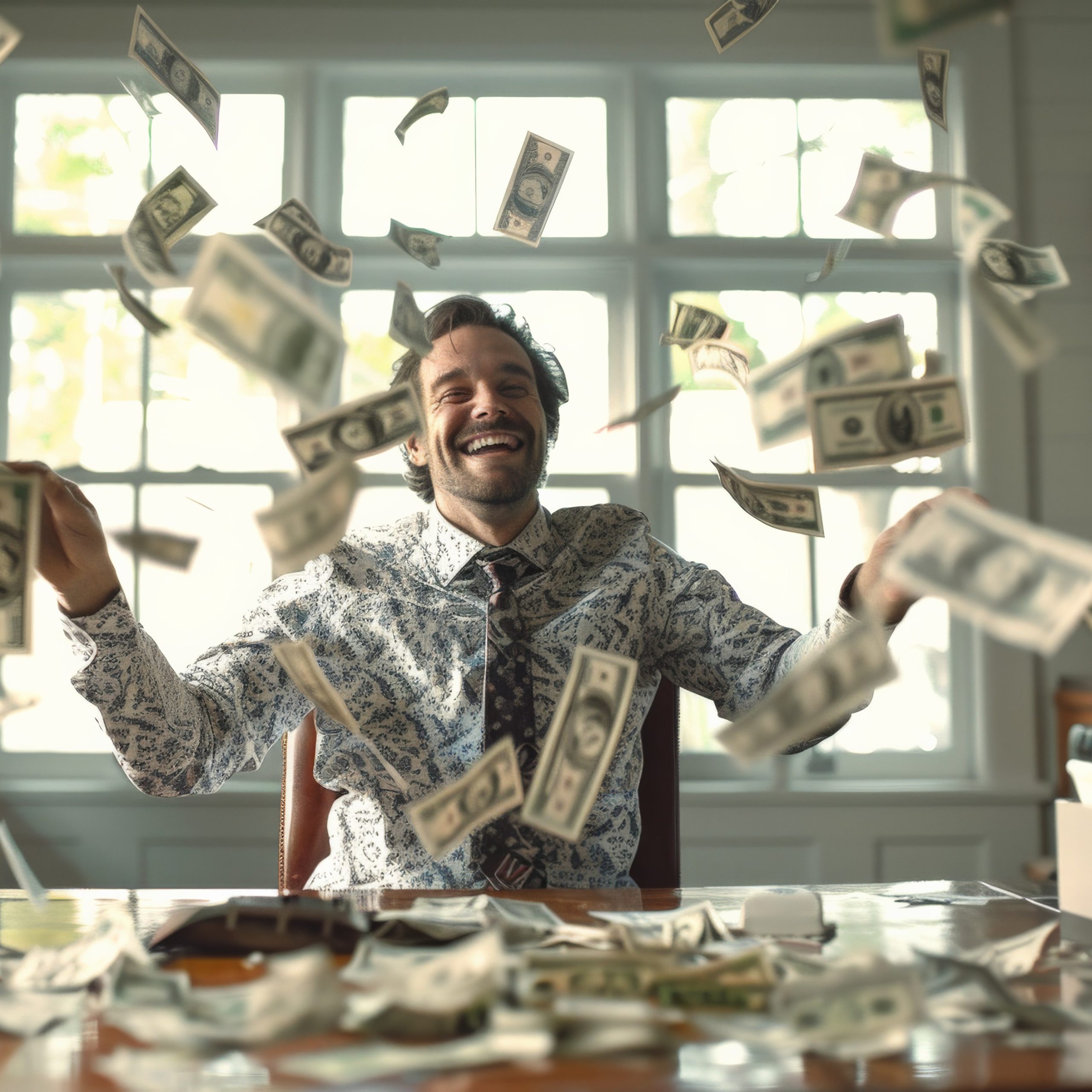 Άνδρας έχει πολλά λεφτά