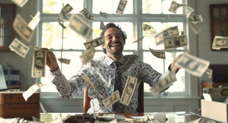 Άνδρας έχει πολλά λεφτά