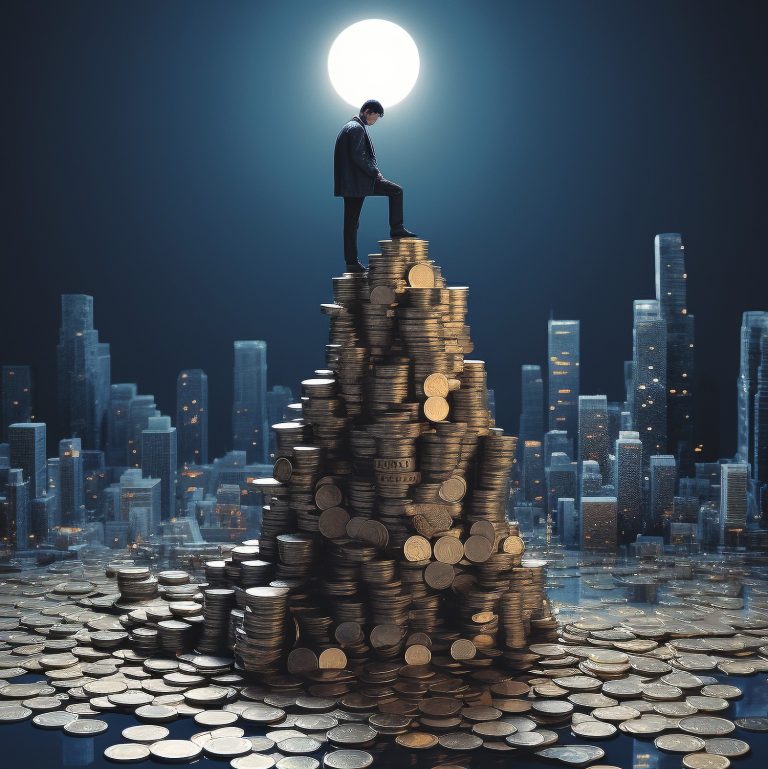 Άνδρας πάνω σε λεφτά