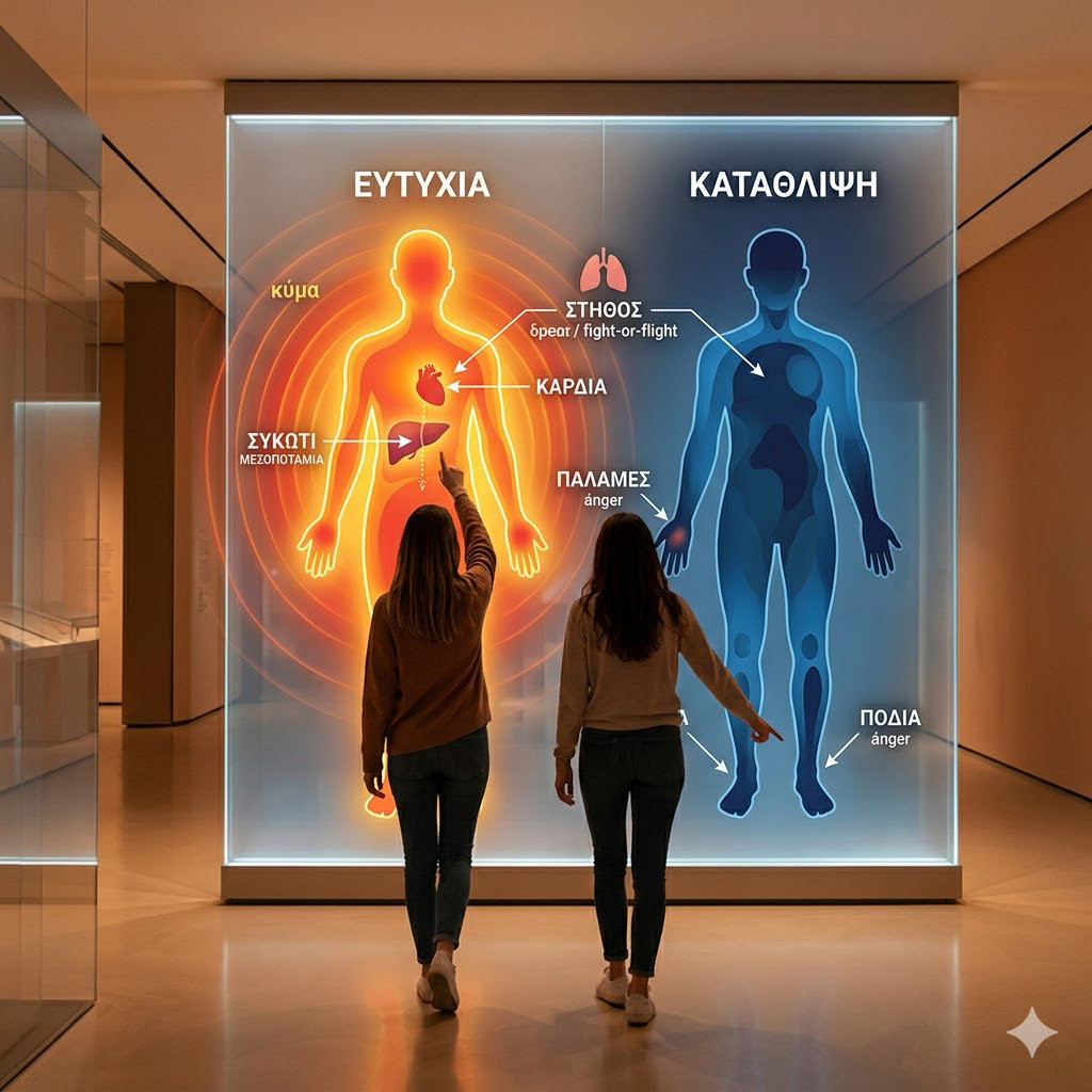 Συναισθήματα και χρώματα. Που χτυπάνε στο σώμα.