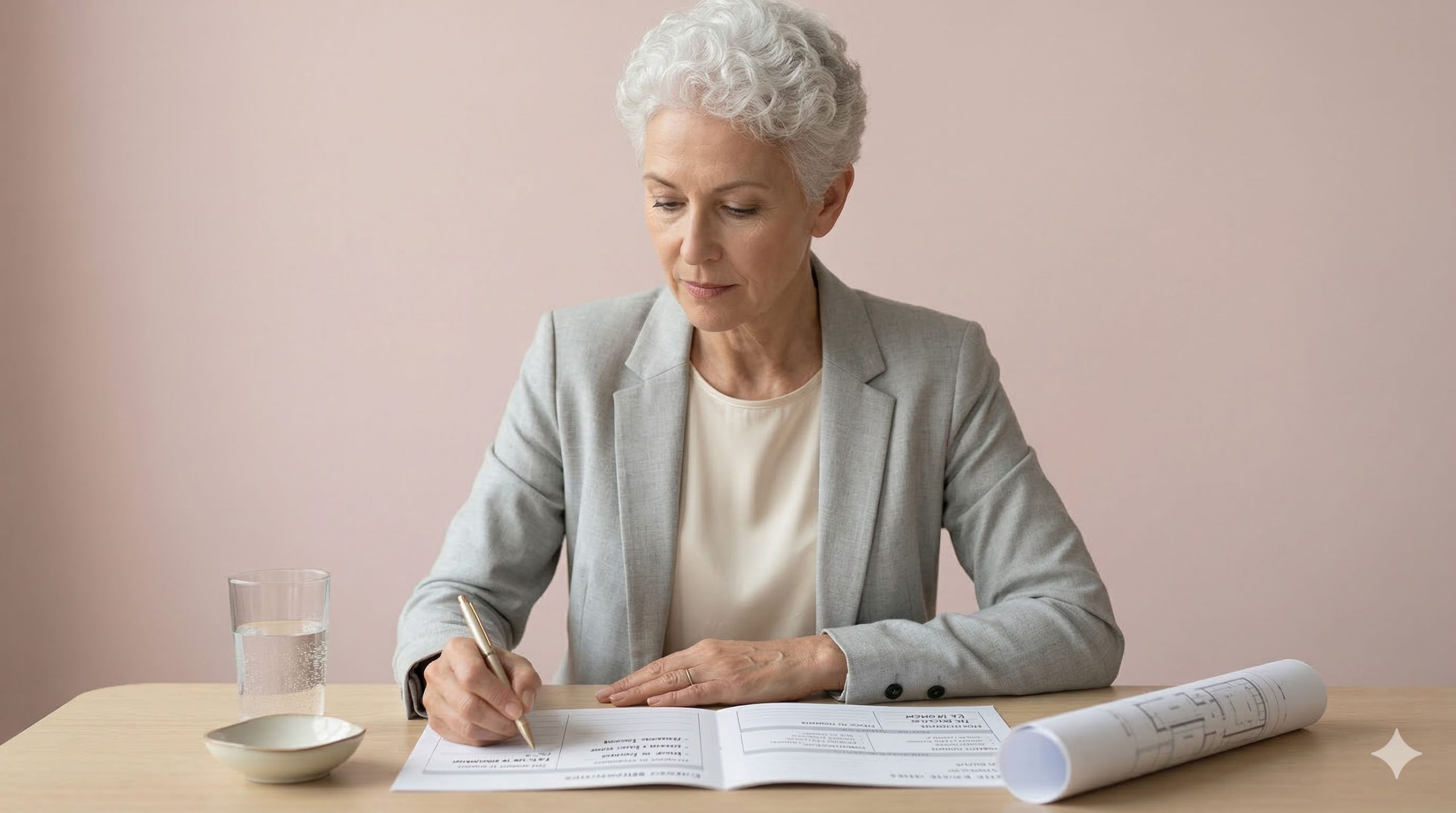 Γυναίκα μέσης ηλικίας εργάζεται