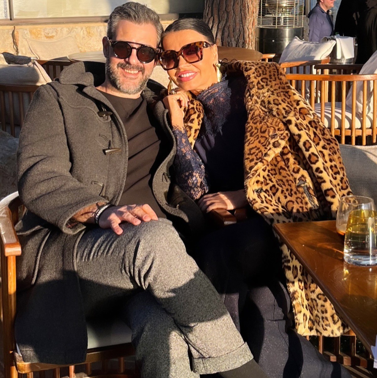 Η Νίνα Λοτσάρη με τον σύντροφό της Χρήστο Λεμονίδη