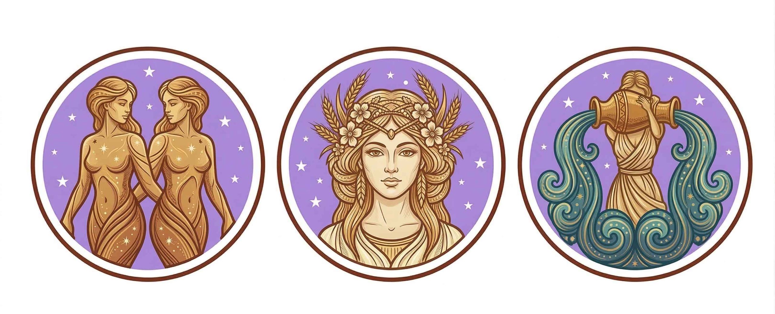 Τρία ζώδια Δίδυμοι Παρθένος Υδροχόος. Οι αναλυτές της ενόρασης.