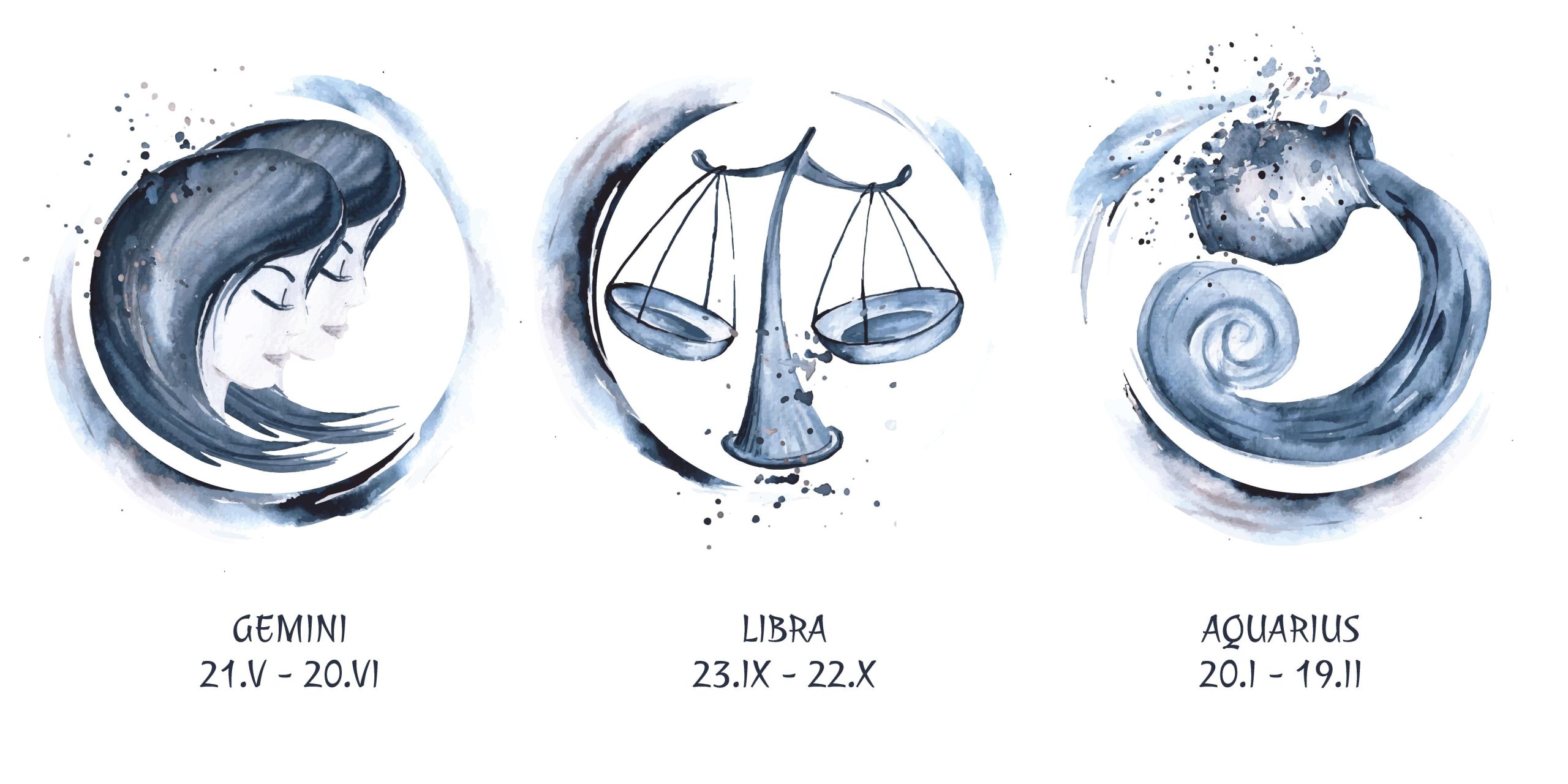 Τα ζώδια του Αέρα - Δίδυμος, Ζυγός, Υδροχόος