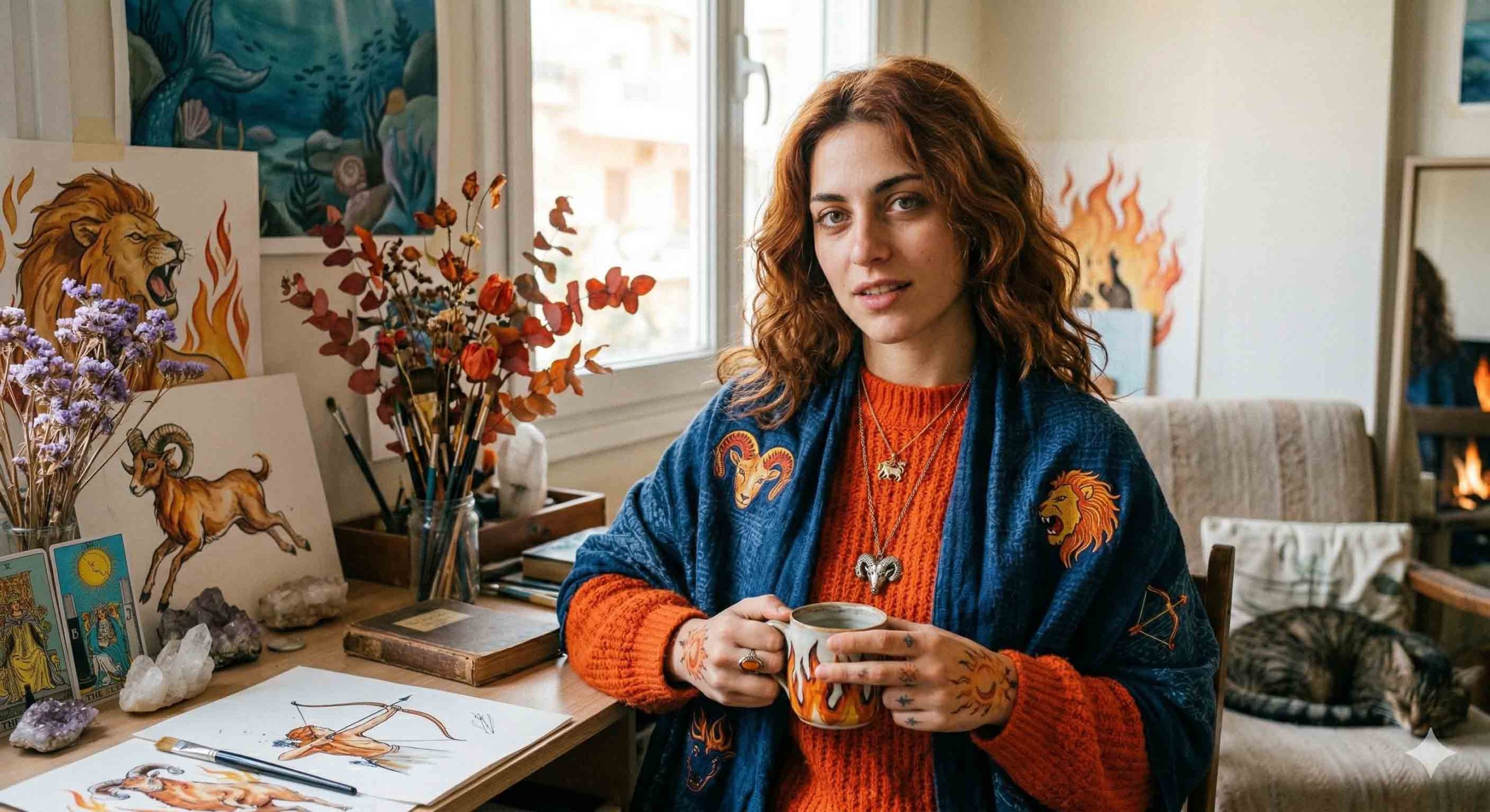 Γυναίκα που ανήκει στα ζώδια της Φωτιάς. Ποια μάσκα φοράει1