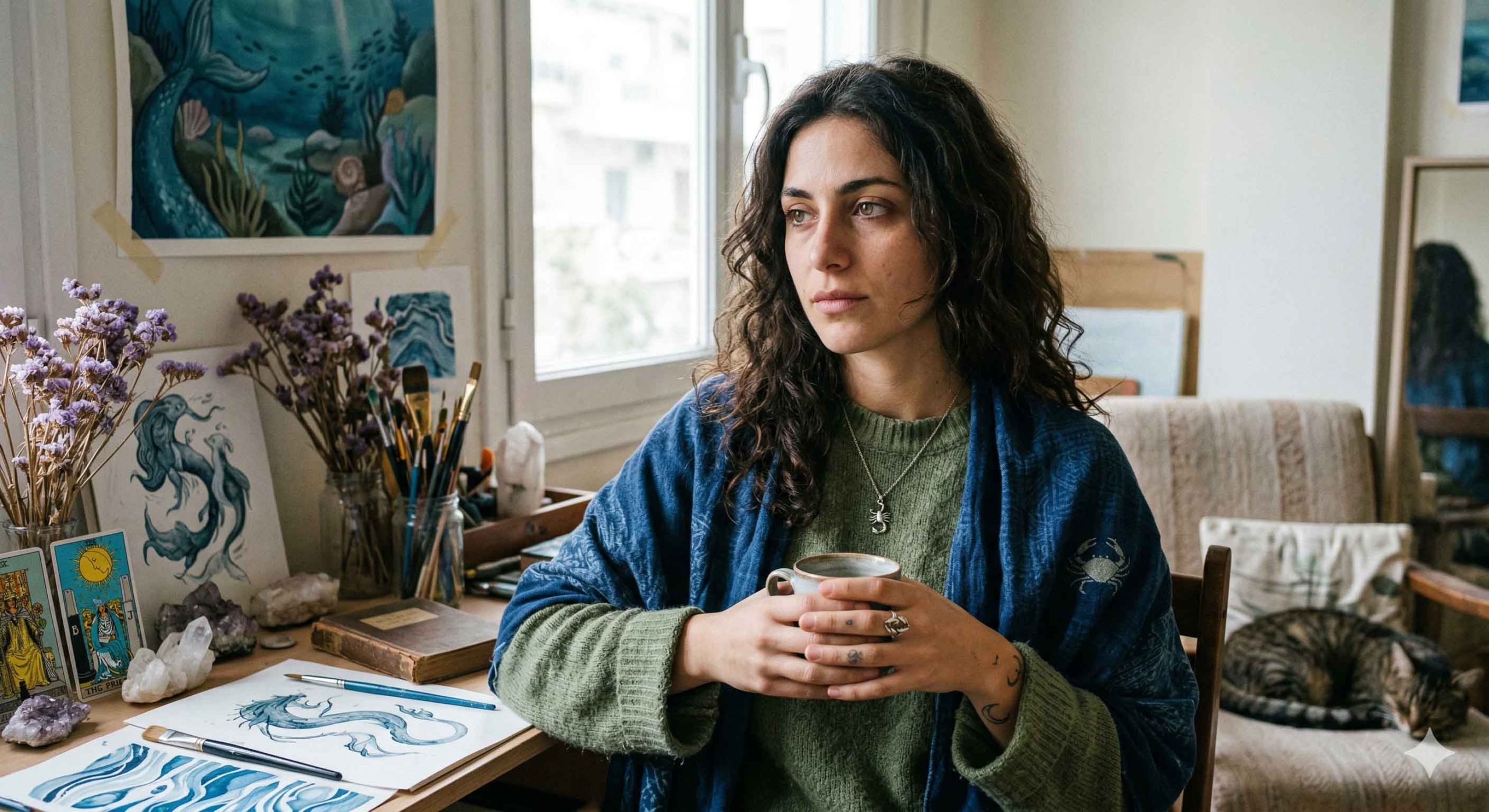 Γυναίκα που ανήκει στα ζώδια του Νερού.