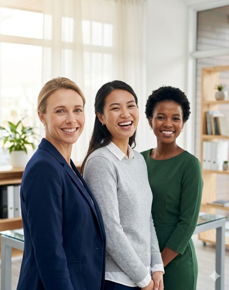 Τρεις γυναίκες στο γραφείο.