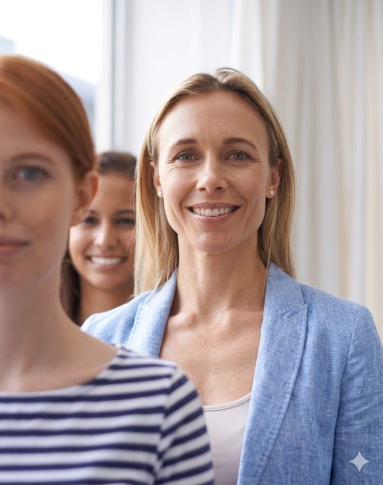 Τρεις γυναίκες χαμογελάνε στον φακό. Ξεχωρίζουν στις 27 Απριλίου στο ζωδιακό τους χάρτη.