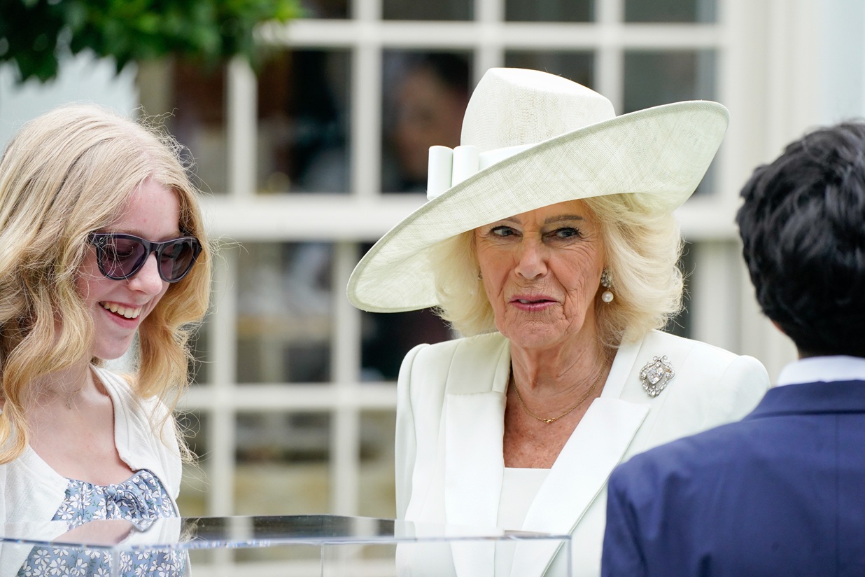 H βασίλισσα Camilla σε εκδήλωση με φοιτητές στη διάρκεια επίσκεψης στον Λευκό Οίκο, 28 Απριλίου 2026