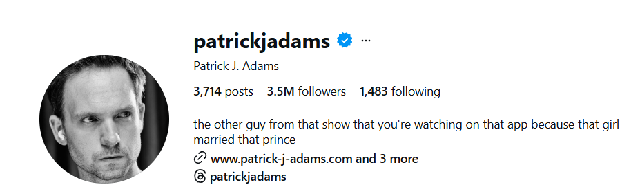 Φωτογραφία του Patrick J. Adame από το βιογραφικό του σημείωμα.